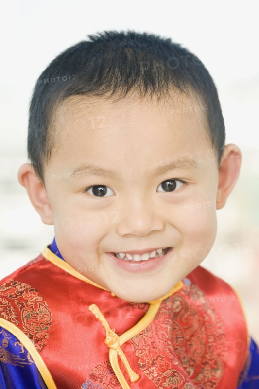 Chinese boy smiling