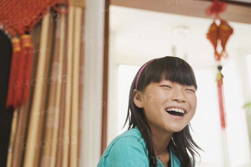 Chinese girl laughing