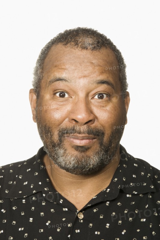 African man looking surprised