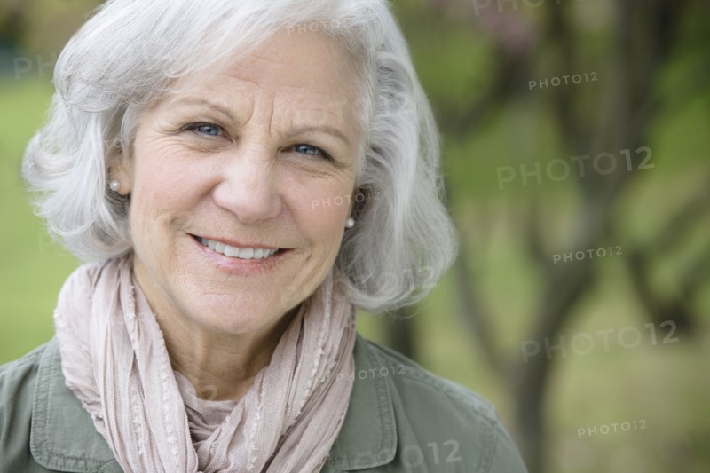 Smiling senior Caucasian woman