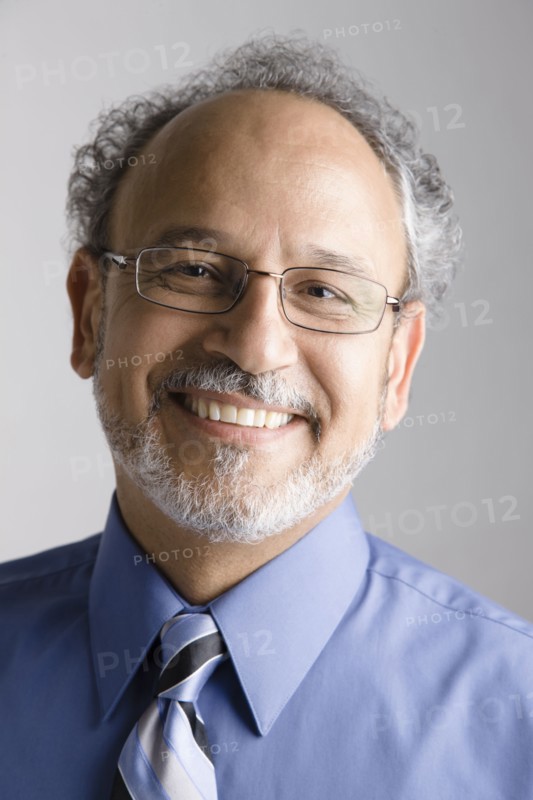Smiling Middle Eastern businessman