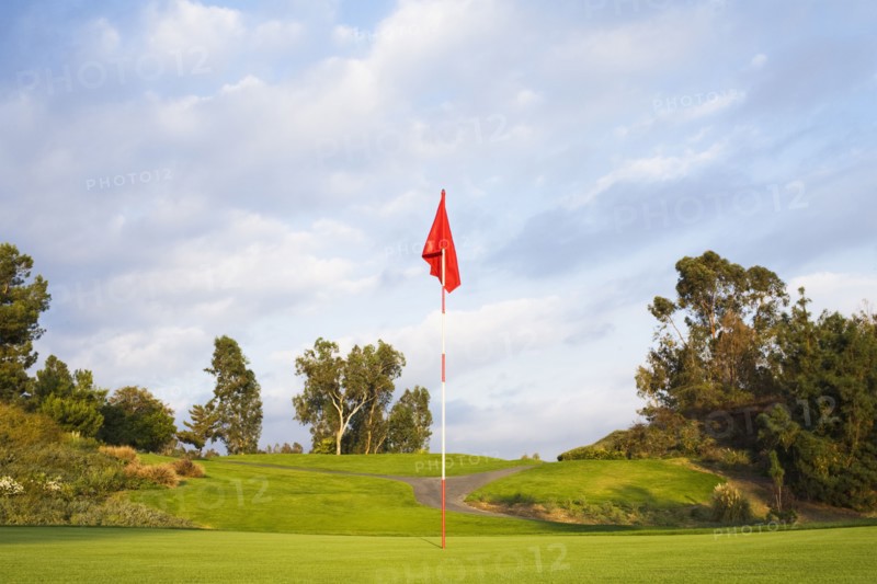 Flag on golf course