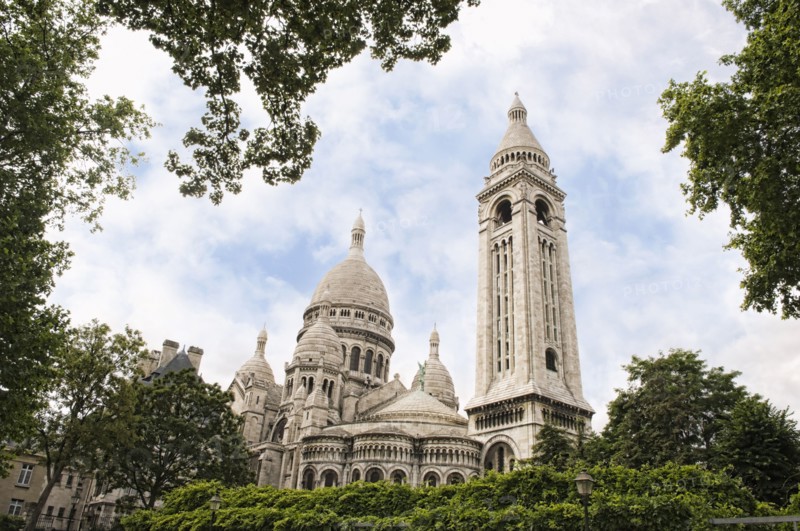 Low angle view of ornate church and dome