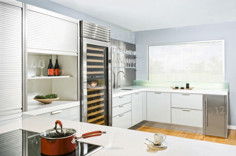 Countertops in modern kitchen