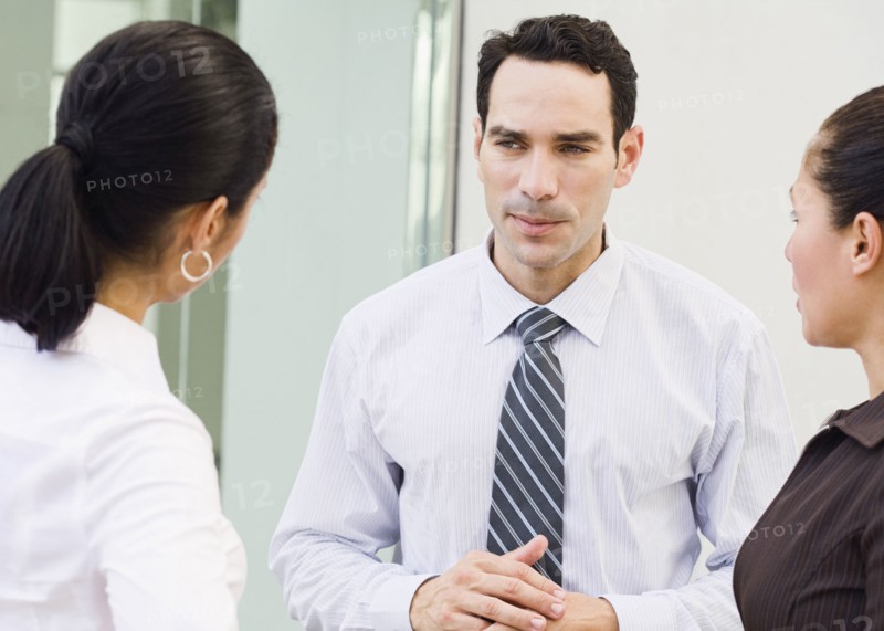 Business people talking