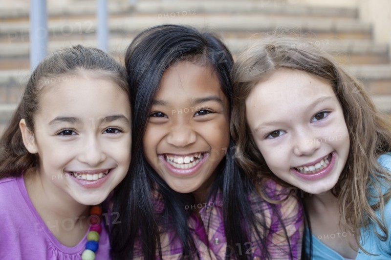 Grinning friends
