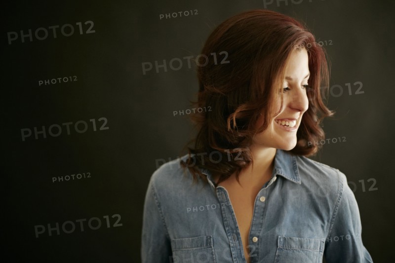 Portrait of laughing Caucasian woman
