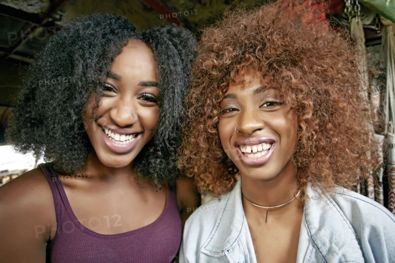 Portrait of smiling women
