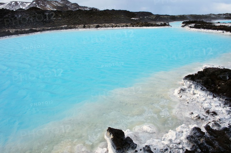 Still lake in arctic landscape