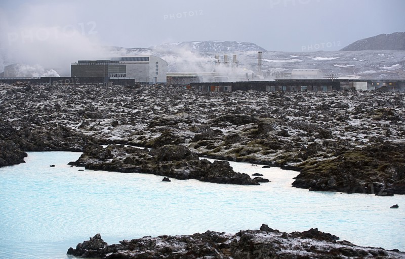 Power plant in arctic landscape