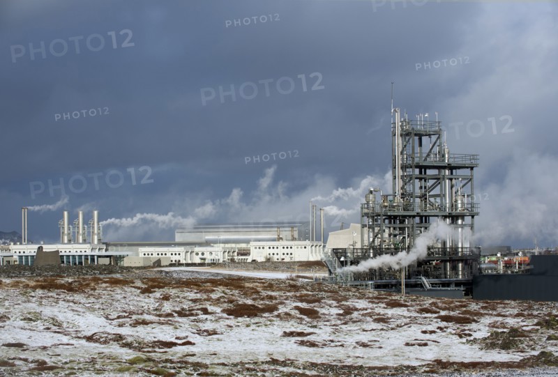 Power plant in arctic landscape