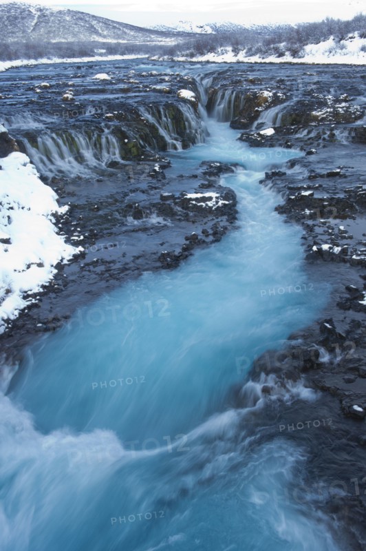 River flowing from waterfall