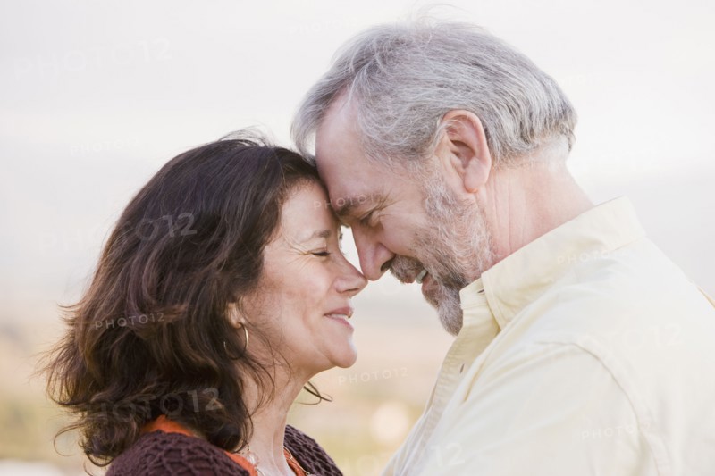 Hispanic couple smiling
