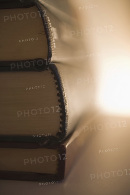 Close up of book spines