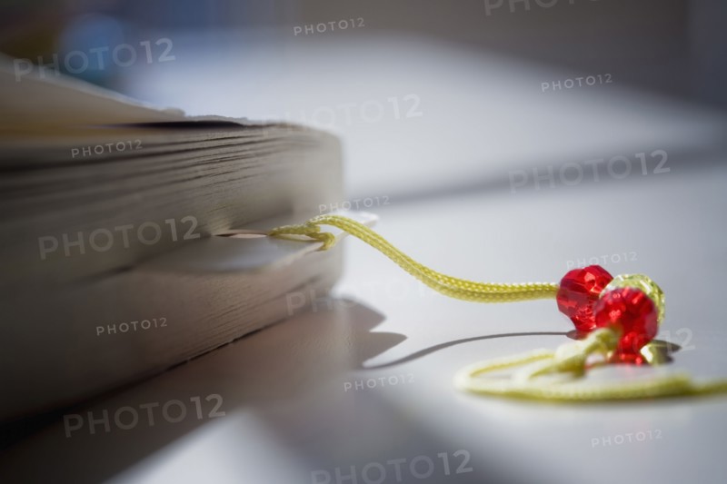 Close up of beaded bookmark