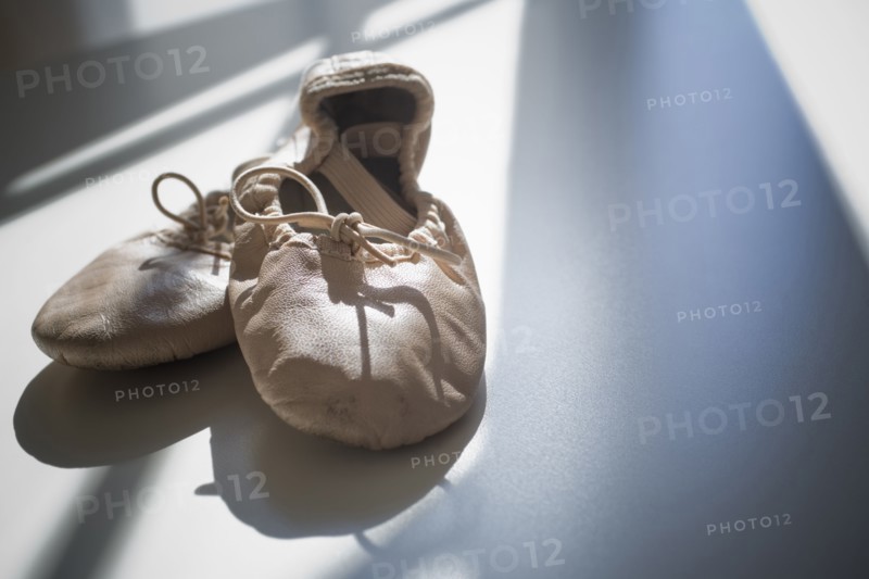 Close up of ballet slippers