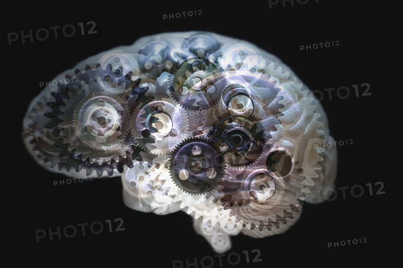 Mechanical gears turning in brain