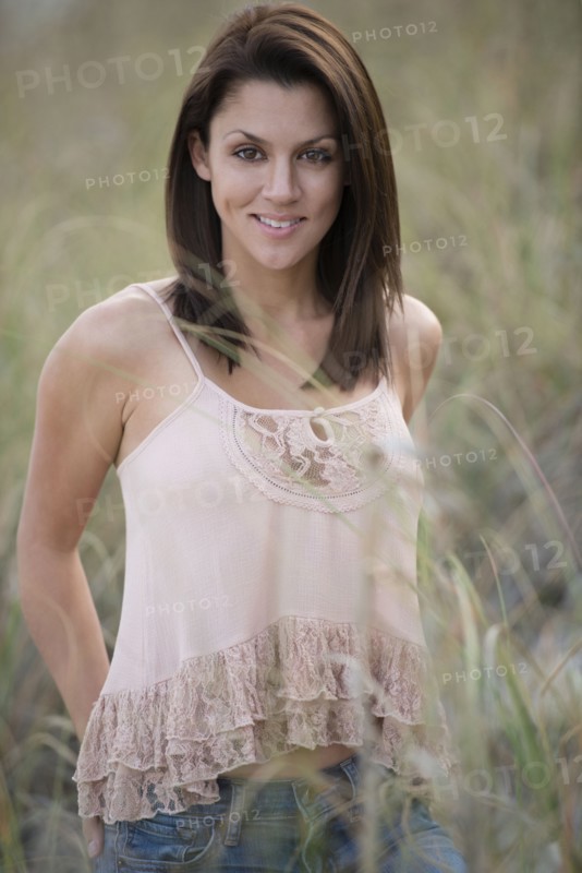 Caucasian woman smiling outdoors