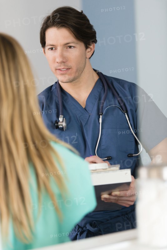 Doctor talking to patient