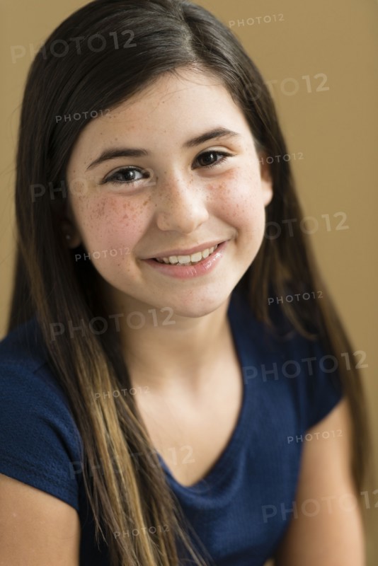 Mixed race girl smiling