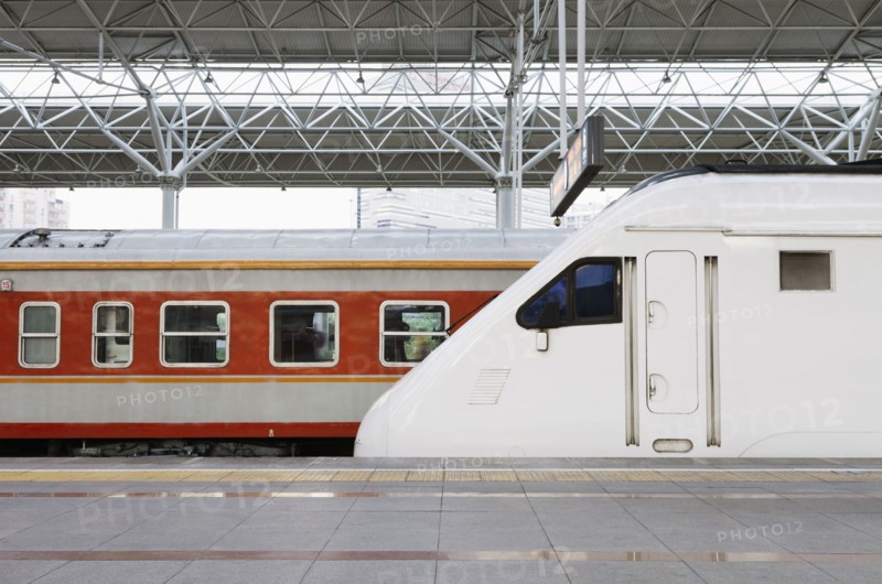 High speed train in station