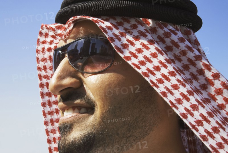 Close up of Arab man