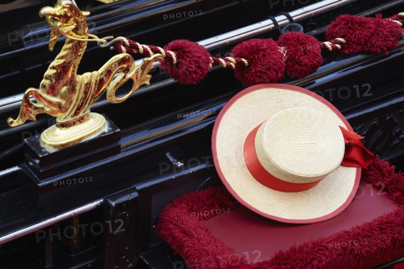 Straw hat on gondola