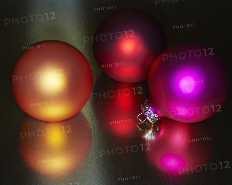 Festive colored Christmas ornaments