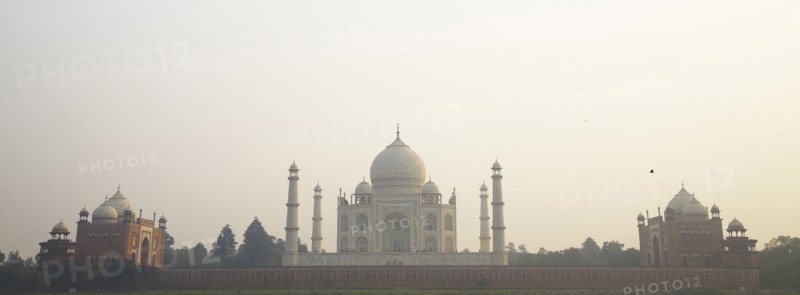 Taj Majal against cloudy sky