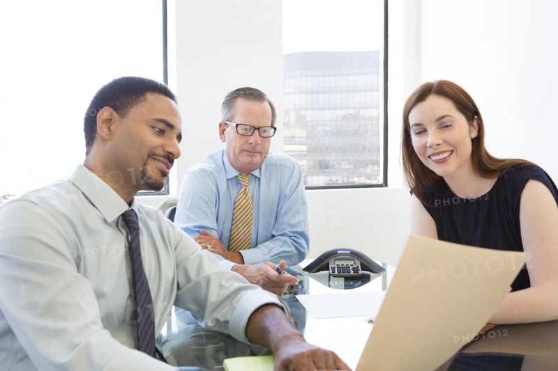 Business people talking in meeting