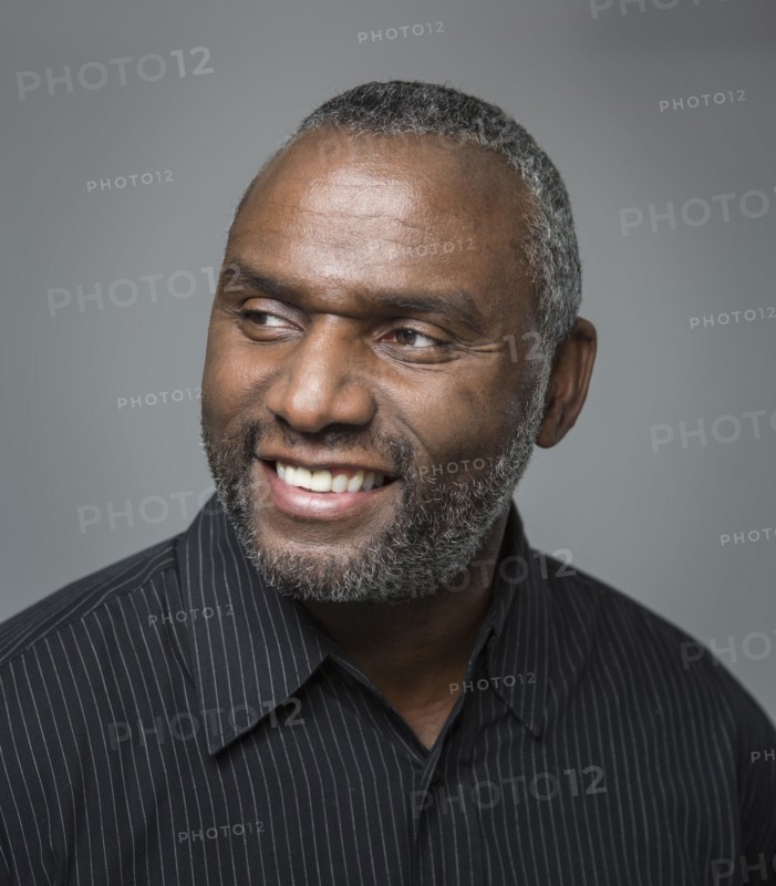 Close up of smiling African American man
