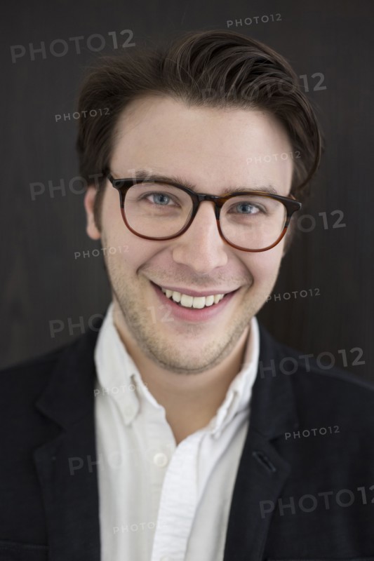 Caucasian businessman smiling