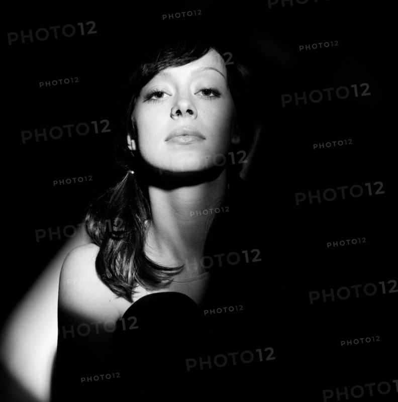 Close up of glamorous woman in spotlight