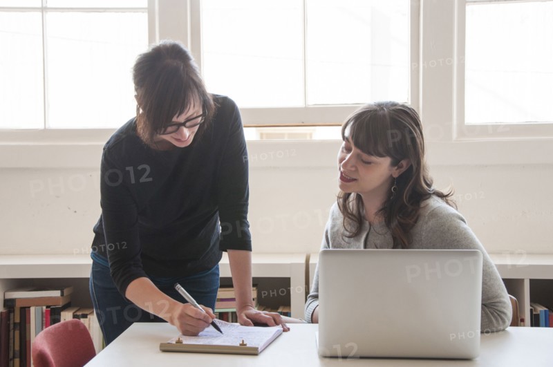 Businesswomen working together in office