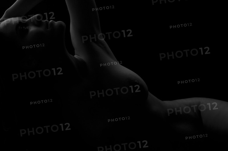 Silhouette of nude woman