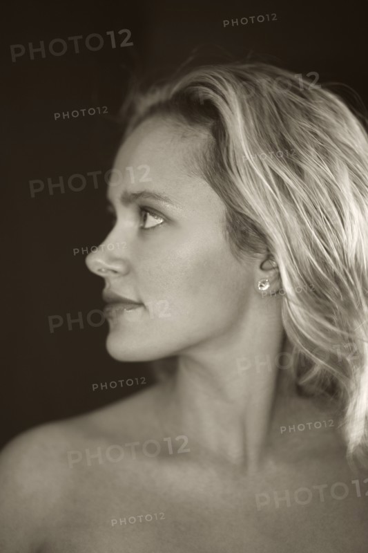 Profile of Caucasian woman
