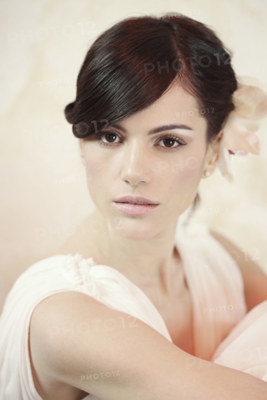 Close up of serious Caucasian woman
