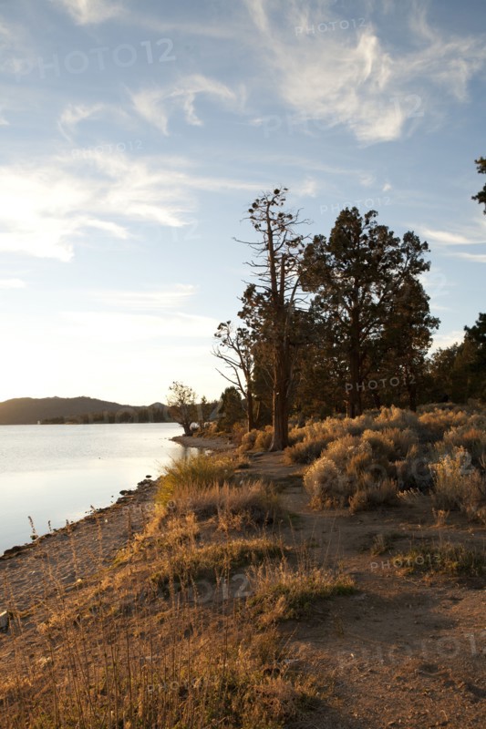 Big Bear Lake under blue sky