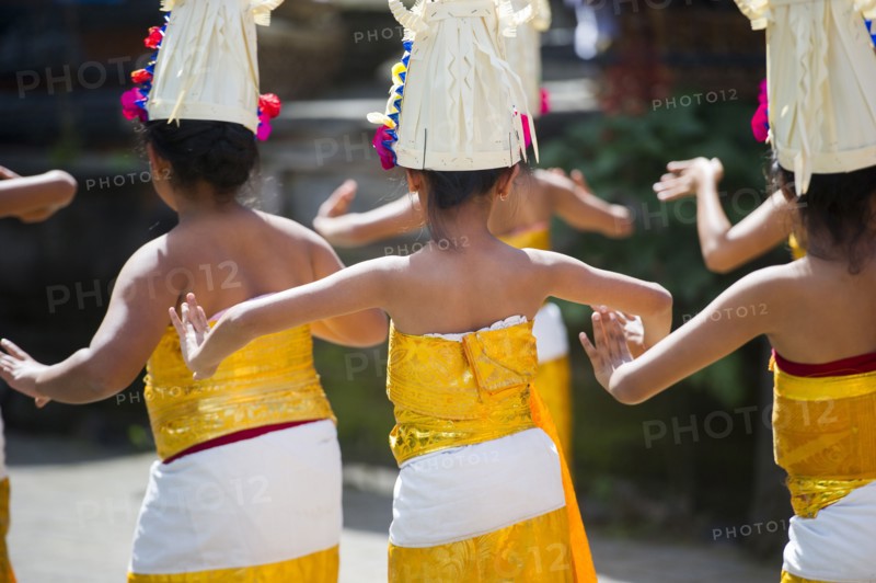 Girls dancing in traditional ceremony