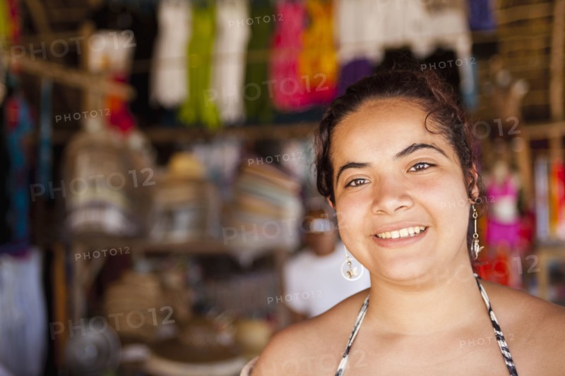 Smiling Hispanic woman