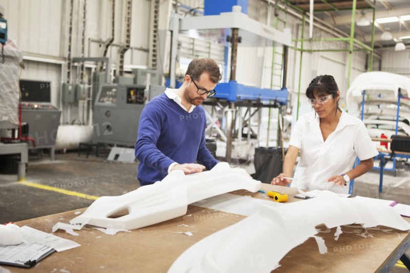 People working in manufacturing plant