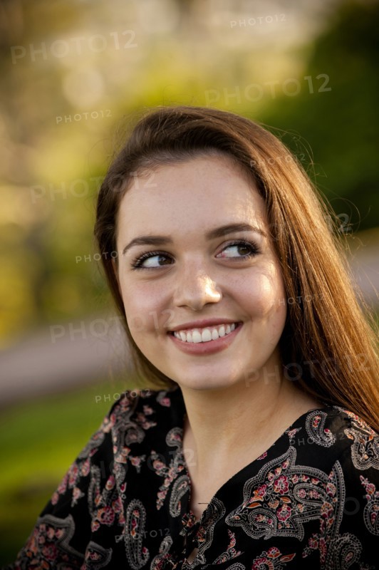 Portrait of smiling Caucasian teenage girl