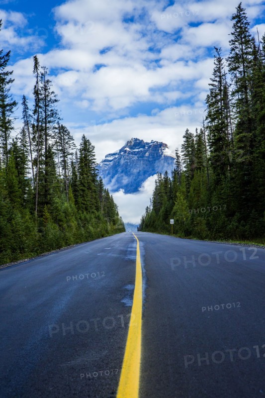 Road in mountain valley