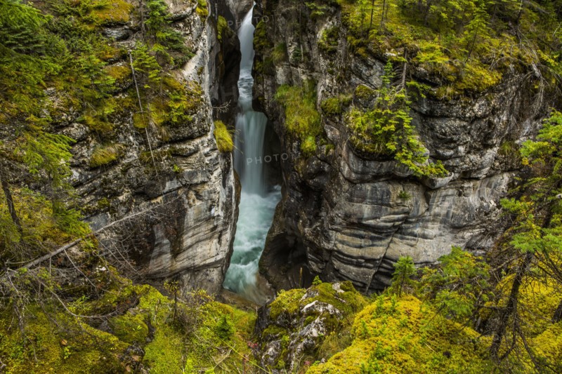 Aerial view of waterfall