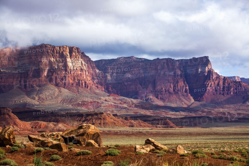 Scenic view of desert landscape