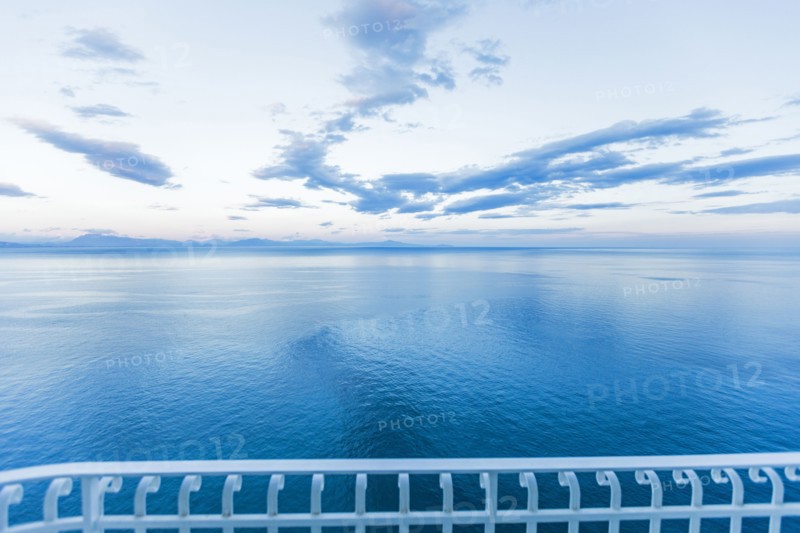 Scenic view at waterfront balcony
