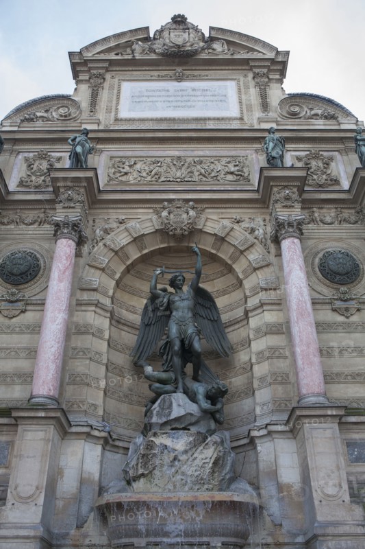 Low angle view of Fontaine Sant Michel