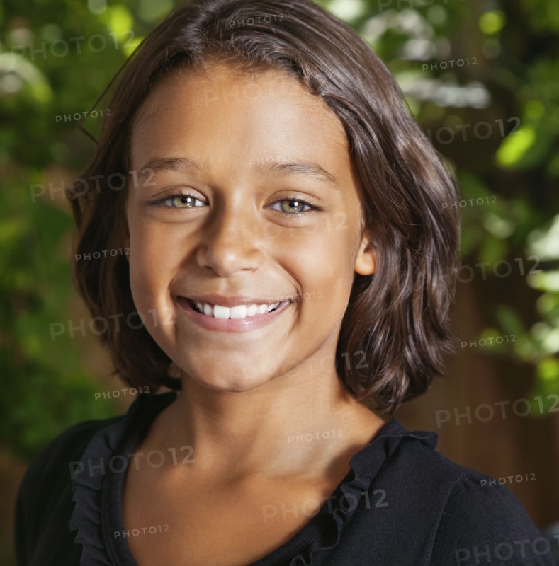 Smiling African American girl
