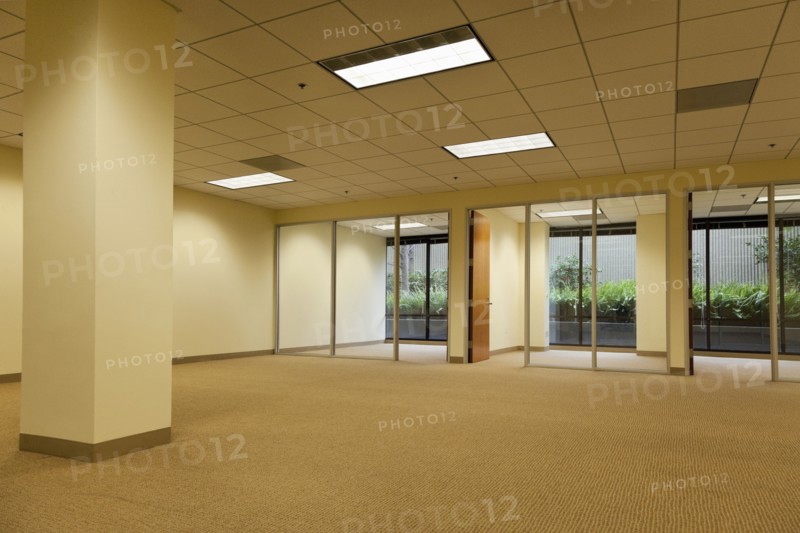 Empty rooms in office building