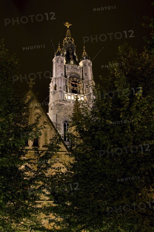 Clock tower on cathedral